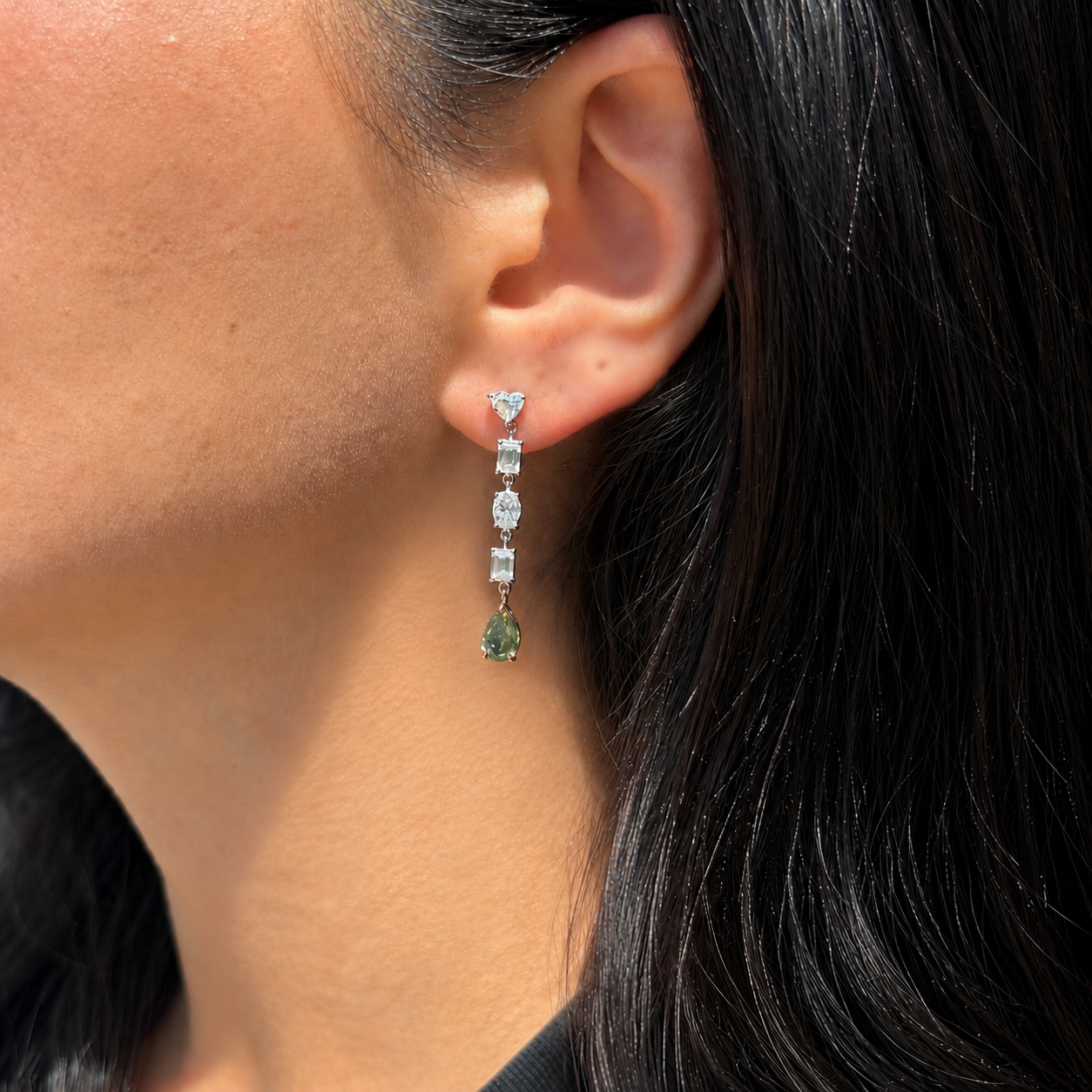 Rare Colors by Namdar 5.13ct Green diamond drop earrings, New York City