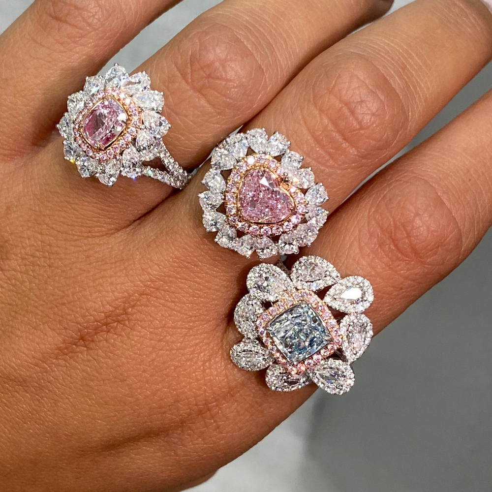1.89ct Pink Heart ring — color diamond specialists Rare Colors by Namdar