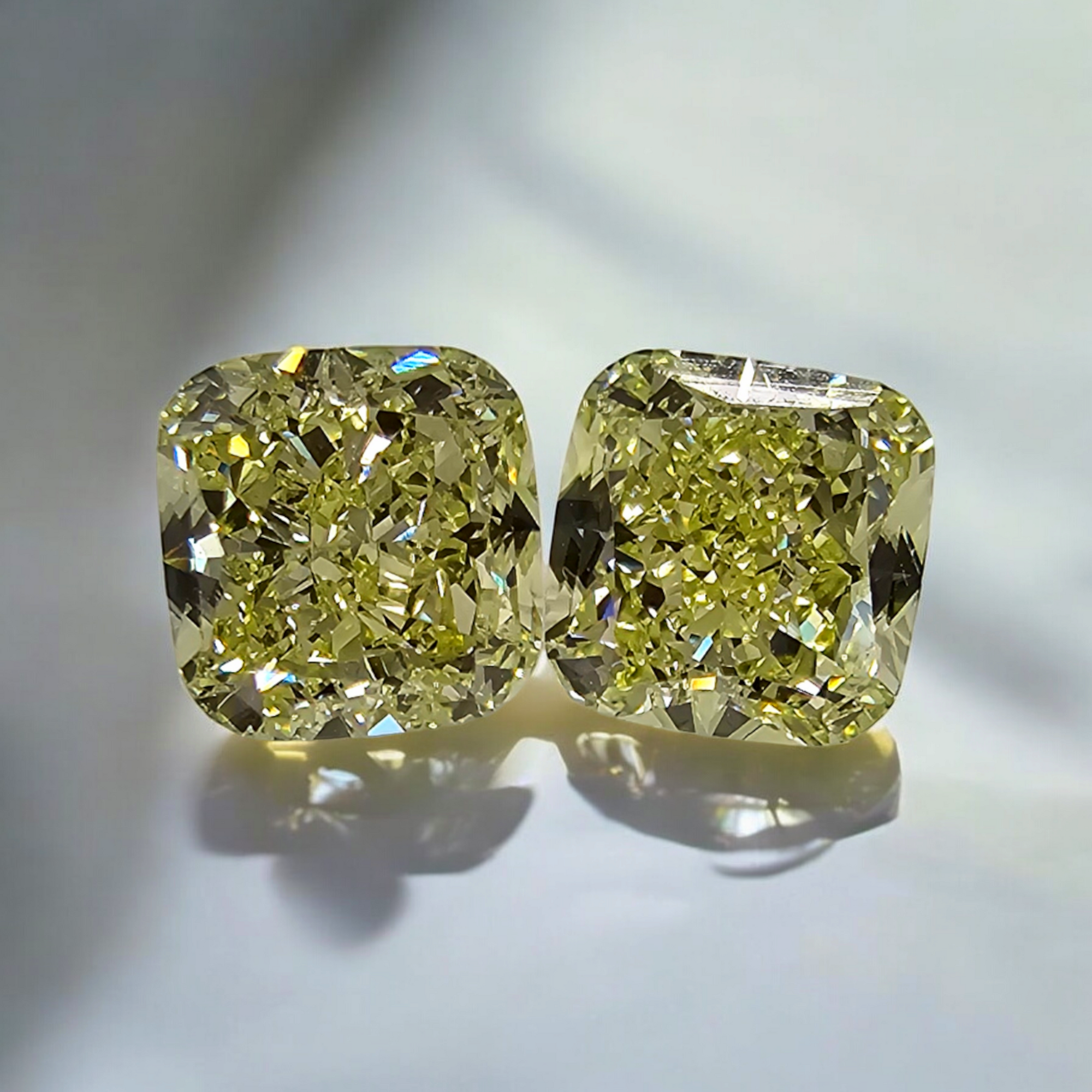 1.5ct Fancy Light Yellow Cushion diamond loose stone by Rare Colors by Namdar, New York City