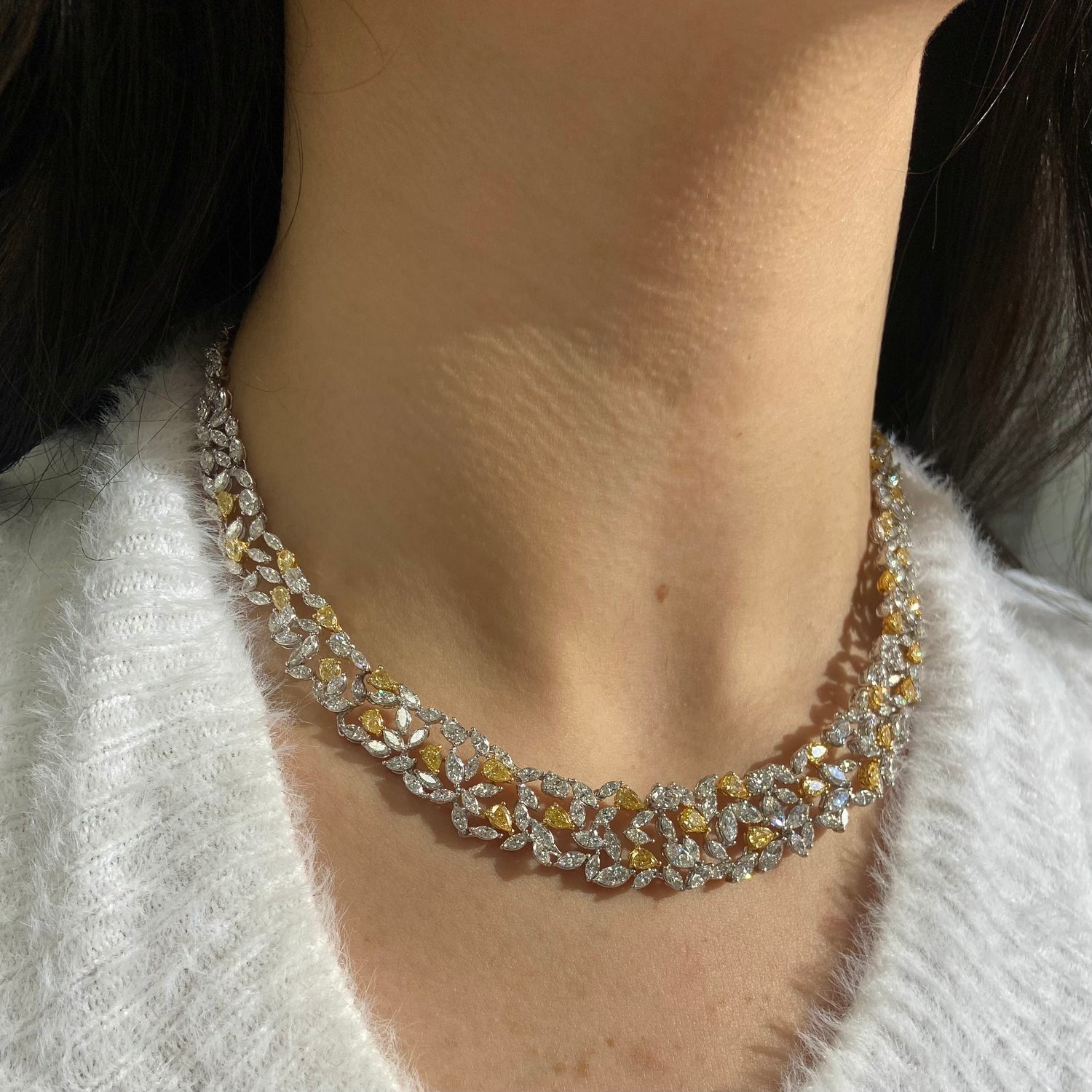 23ct Yellow diamond necklace at Rare Colors by Namdar, 5th Avenue New York