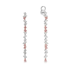 3.37ct Pink Diamond Drop Earrings