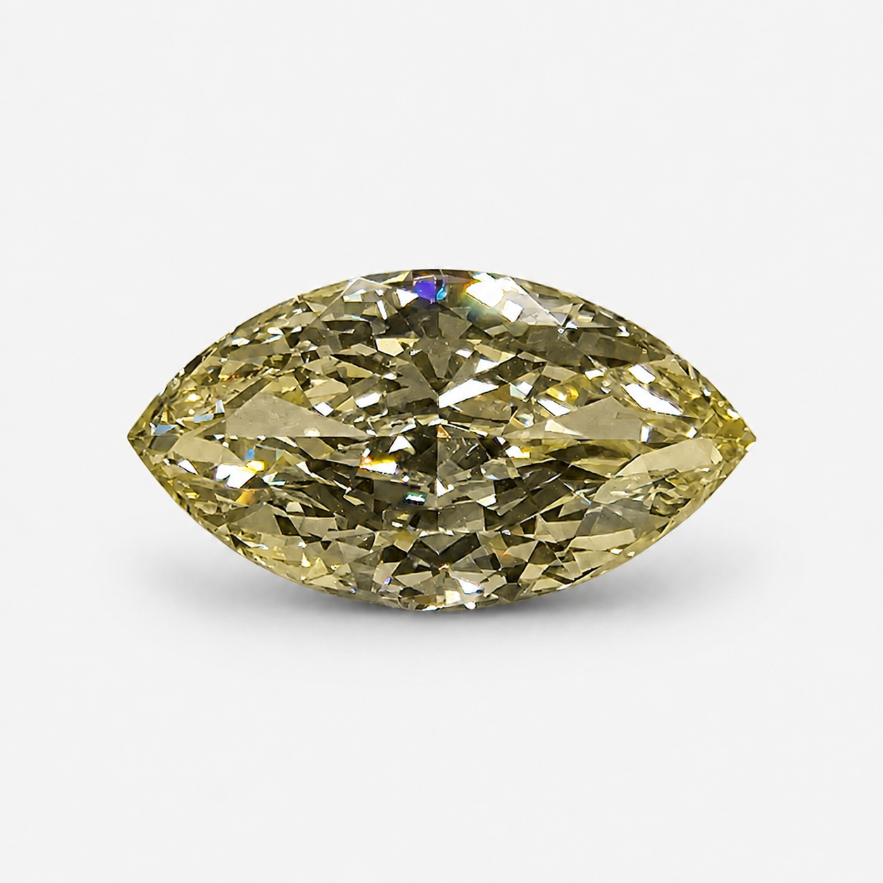 2.01ct Light Yellow Marquise diamond loose stone, handcrafted by Rare Colors by Namdar
