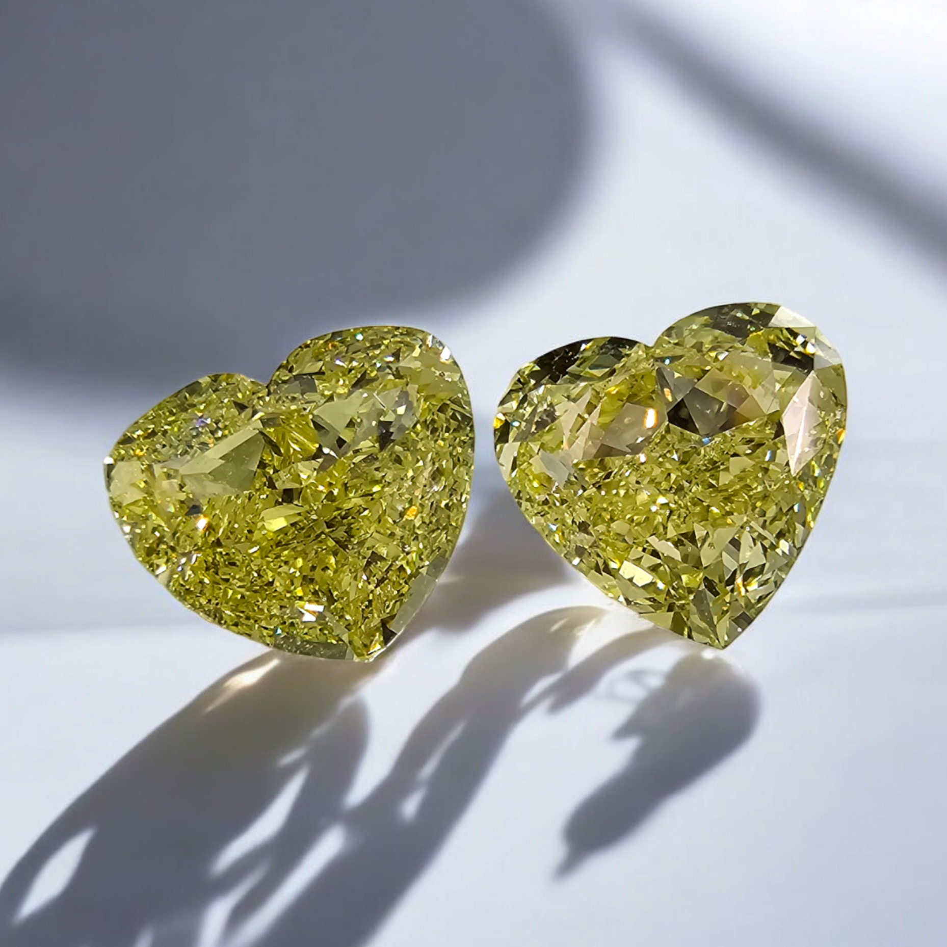 2ct Fancy Yellow Heart diamond loose stone, handcrafted by Rare Colors by Namdar