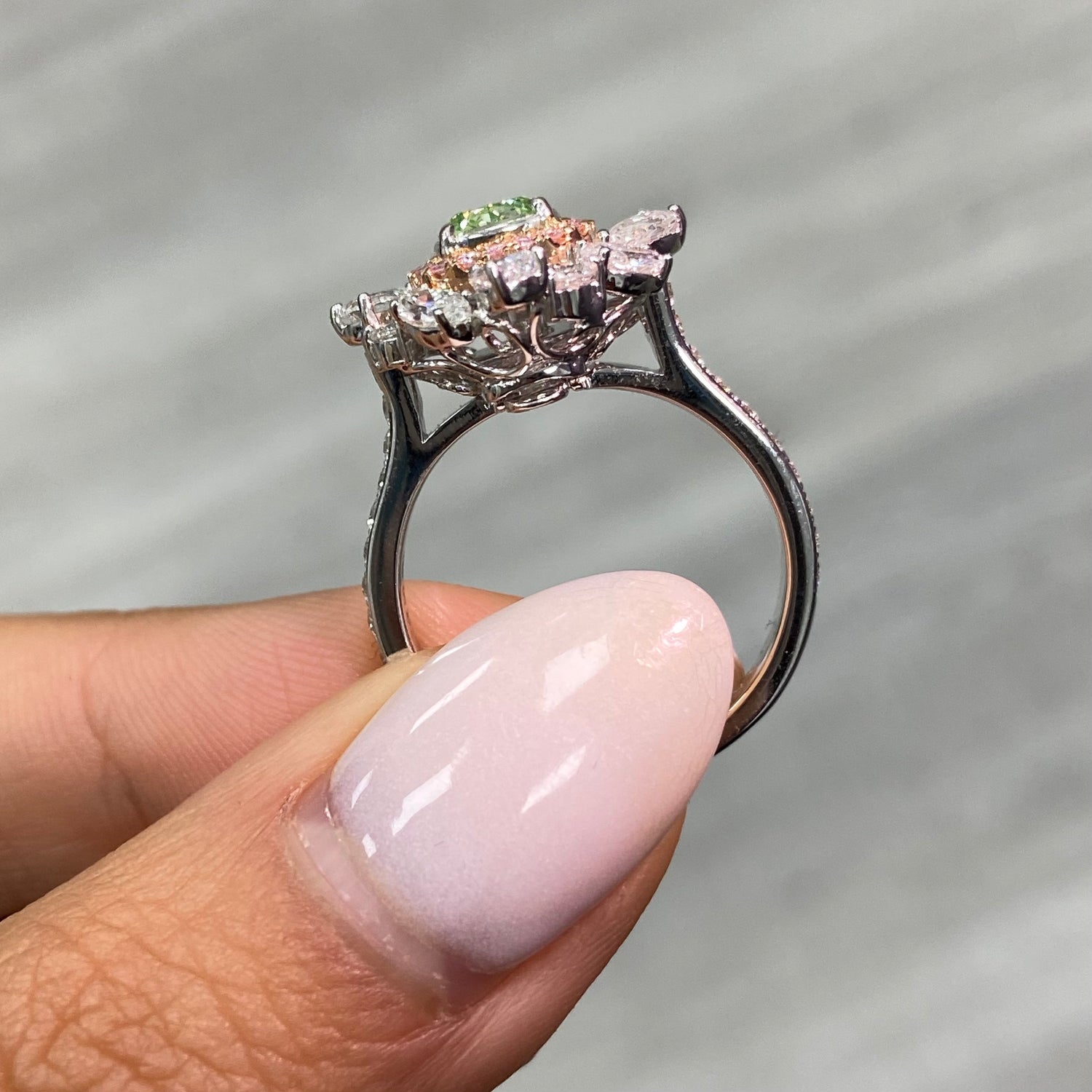 Rare Colors by Namdar 1ct Intense Yellow Cushion diamond ring, New York City