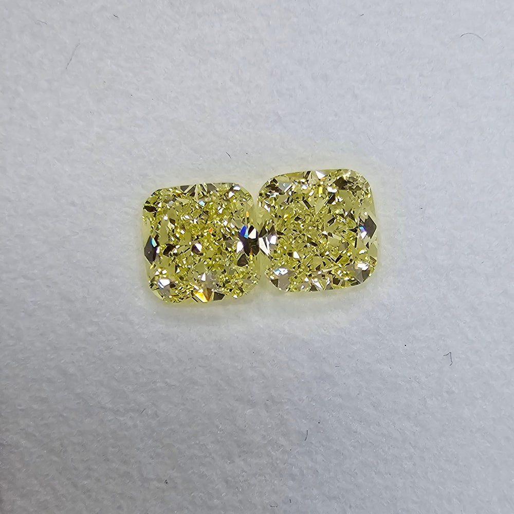 Natural 1.5ct Fancy Light Yellow Cushion diamond loose stone — Rare Colors by Namdar NYC