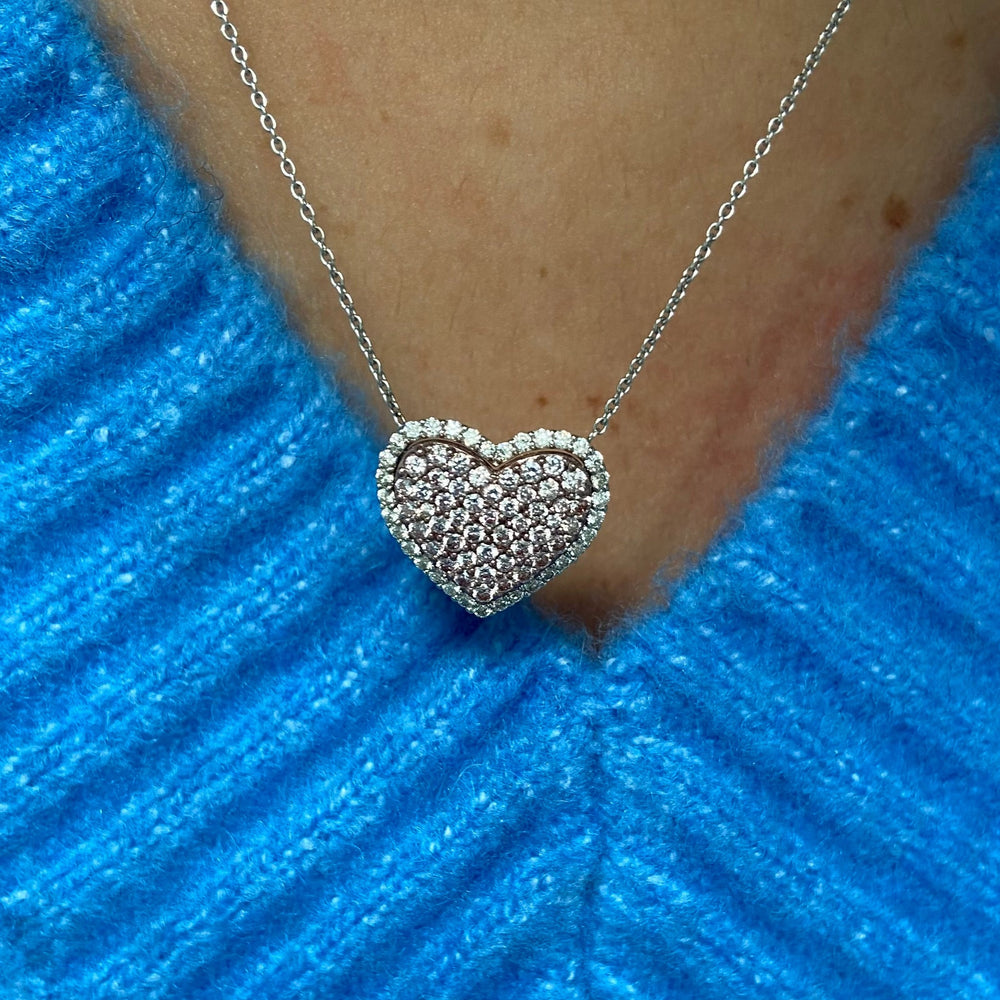 Pink Heart pendant necklace — color diamond specialists Rare Colors by Namdar