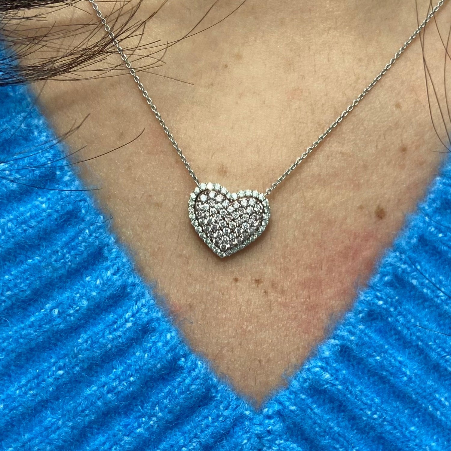 Rare Colors by Namdar Pink Heart diamond pendant necklace, New York City