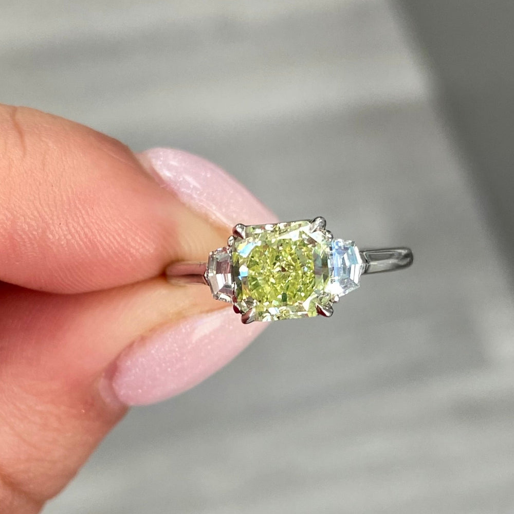 1.67ct Fancy Intense Yellow diamond ring by Rare Colors by Namdar, New York City