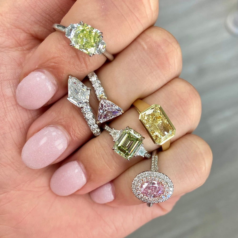 1.67ct Fancy Intense Yellow ring — color diamond specialists Rare Colors by Namdar