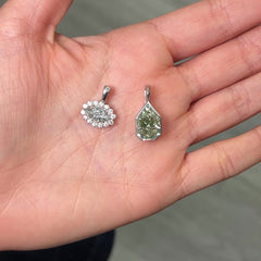 Green Marquise Diamond Detachable Pendant Charm