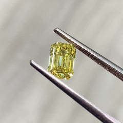 2.01 Carat Fancy Vivid Yellow Emerald Cut Diamond