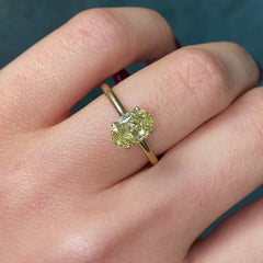 1.50ct Fancy Intense Yellow Oval Cut Diamond