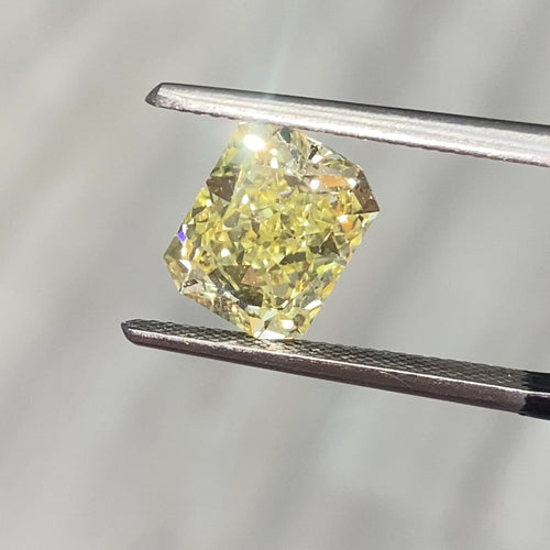 4.05ct Fancy Intense Yellow Elongated Radiant Cut Diamond