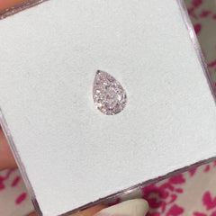 1.00ct Light Pink Pear Cut Diamond