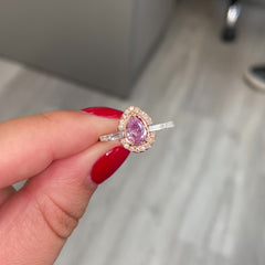 Fancy intense purple pink diamond ring. fancy intense purple pink diamond.