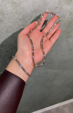 11.7ct Champagne Diamond Tennis Bracelet