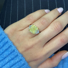 7ct Fancy Light Yellow Diamond Engagement Ring