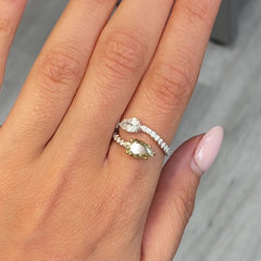 Chameleon Diamond Spiral Ring