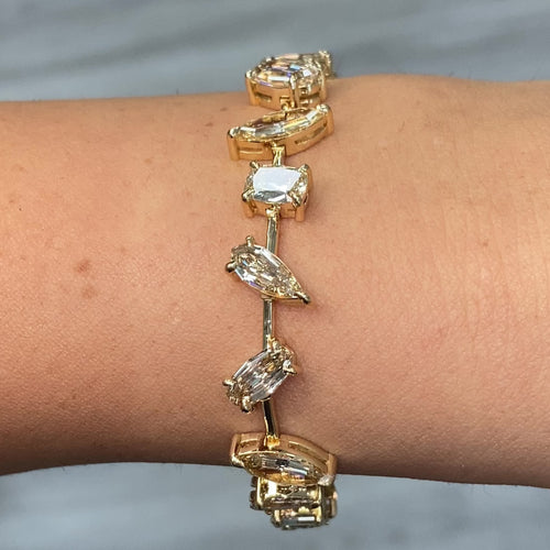 Champagne Diamond Mixed Pattern Bracelet