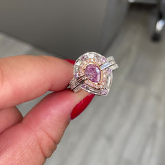 Fancy intense purple pink diamond ring. fancy intense purple pink diamond.