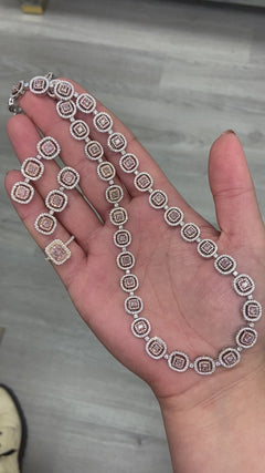 Light pink diamond earrings. Light pink earrings. Natural light pink diamond earrings. Gia certified light pink diamond earrings. Natural pink diamonds