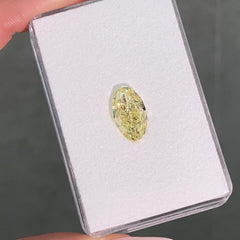 4.01 Carat Fancy Yellow Oval Cut Diamond