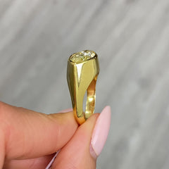 Fancy Yellow Marquise Diamond East West Bezel Ring