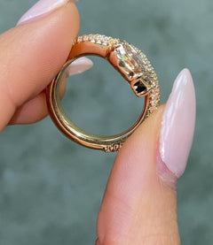 Champagne Diamond Pavé Spiral Ring