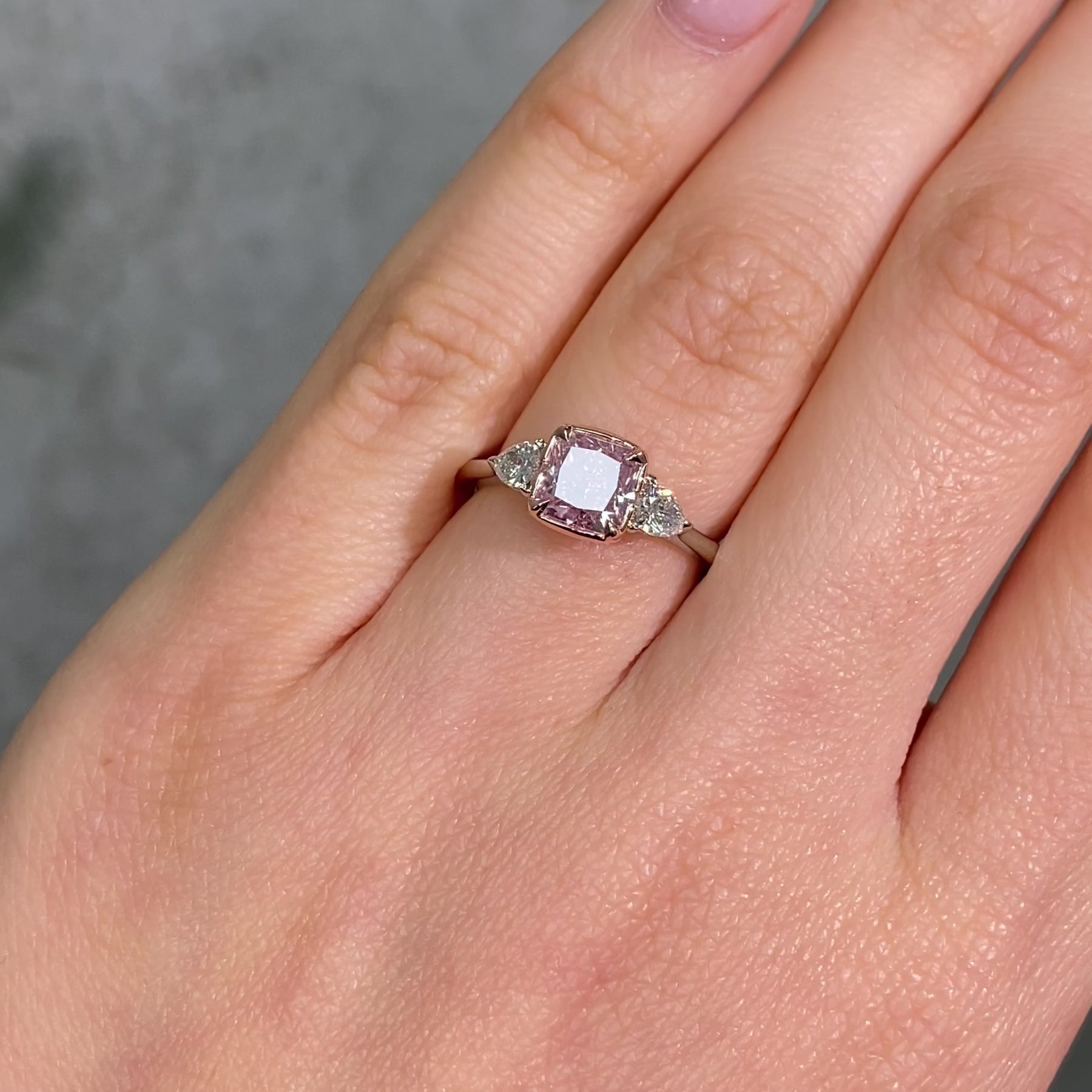 pink diamond rign on hand video