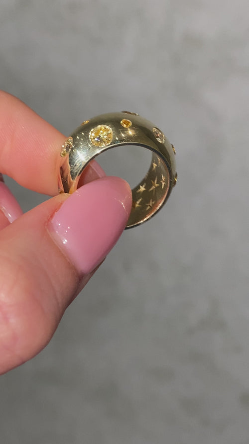 Yellow Diamond Starry Night Band
