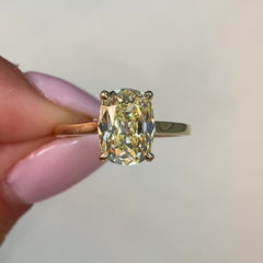 old mine yellow diamond antique cushion ring video