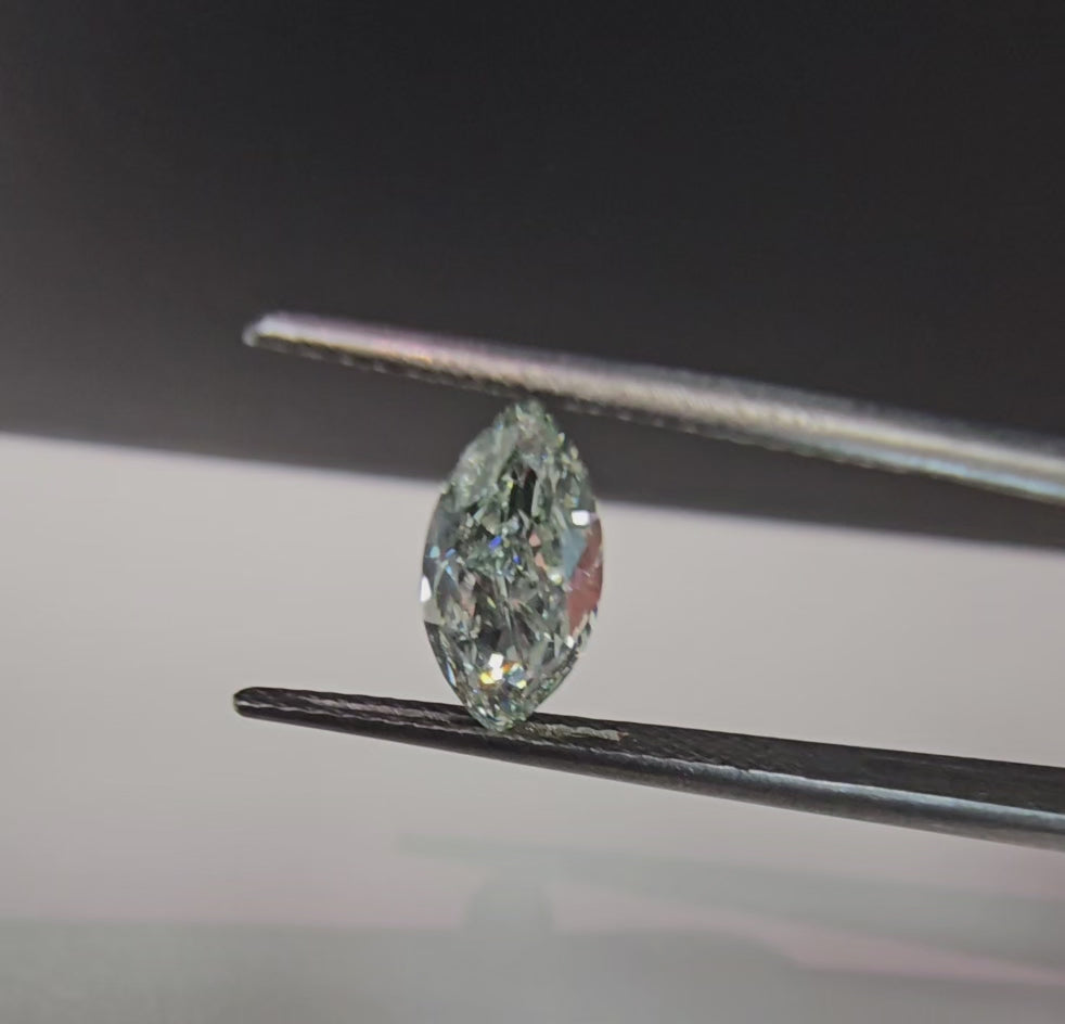 Green marquise cut diamond, natural fancy green diamond, straight fancy green diamond, marquise cut diamond