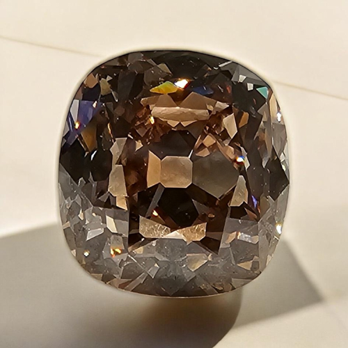 3 Carat Old Mine Cushion Cut Champagne Diamond
