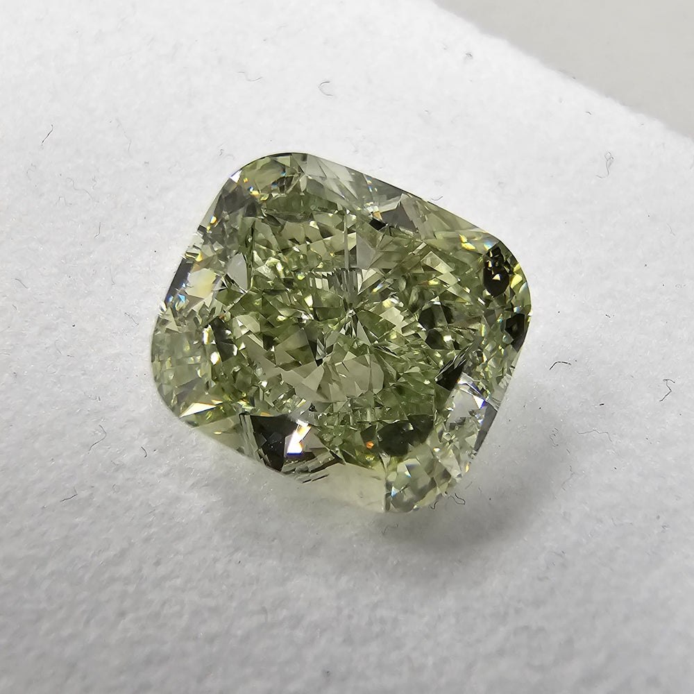 GIA 6.08ct Fancy Yellow Cushion diamond loose stone at Rare Colors by Namdar, 5th Avenue New York
