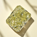3.03 Carat Fancy Light Yellow Elongated Radiant Cut Diamond