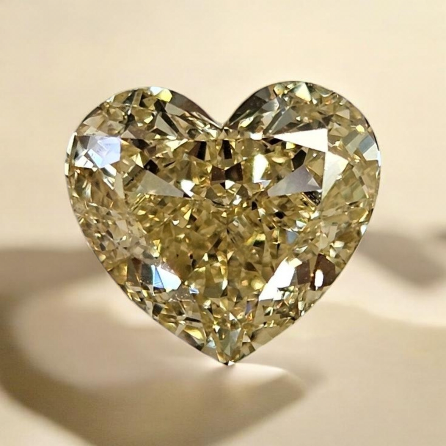 2.52 Carat Champagne Heart Cut Diamond