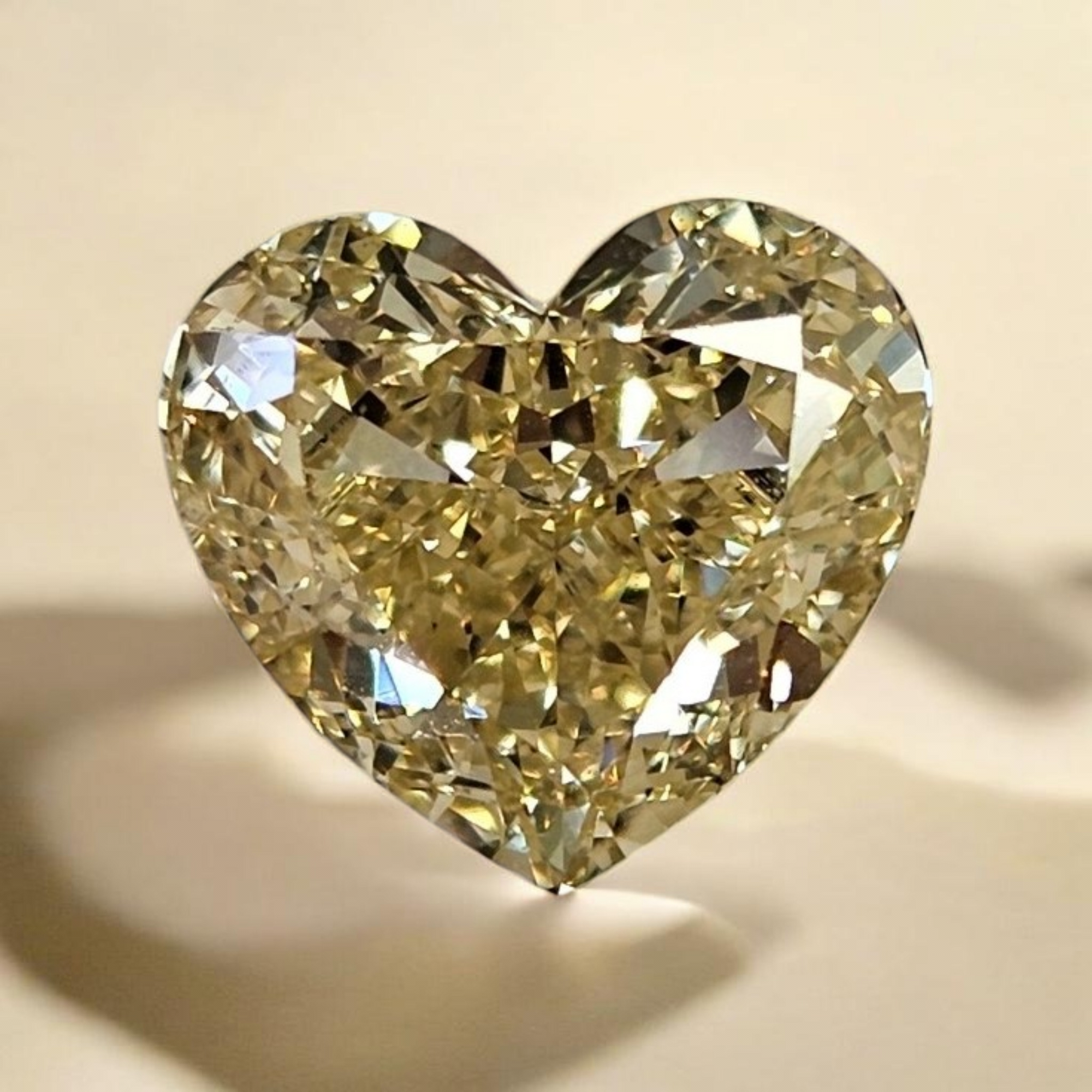 2.52 Carat Champagne Heart Cut Diamond
