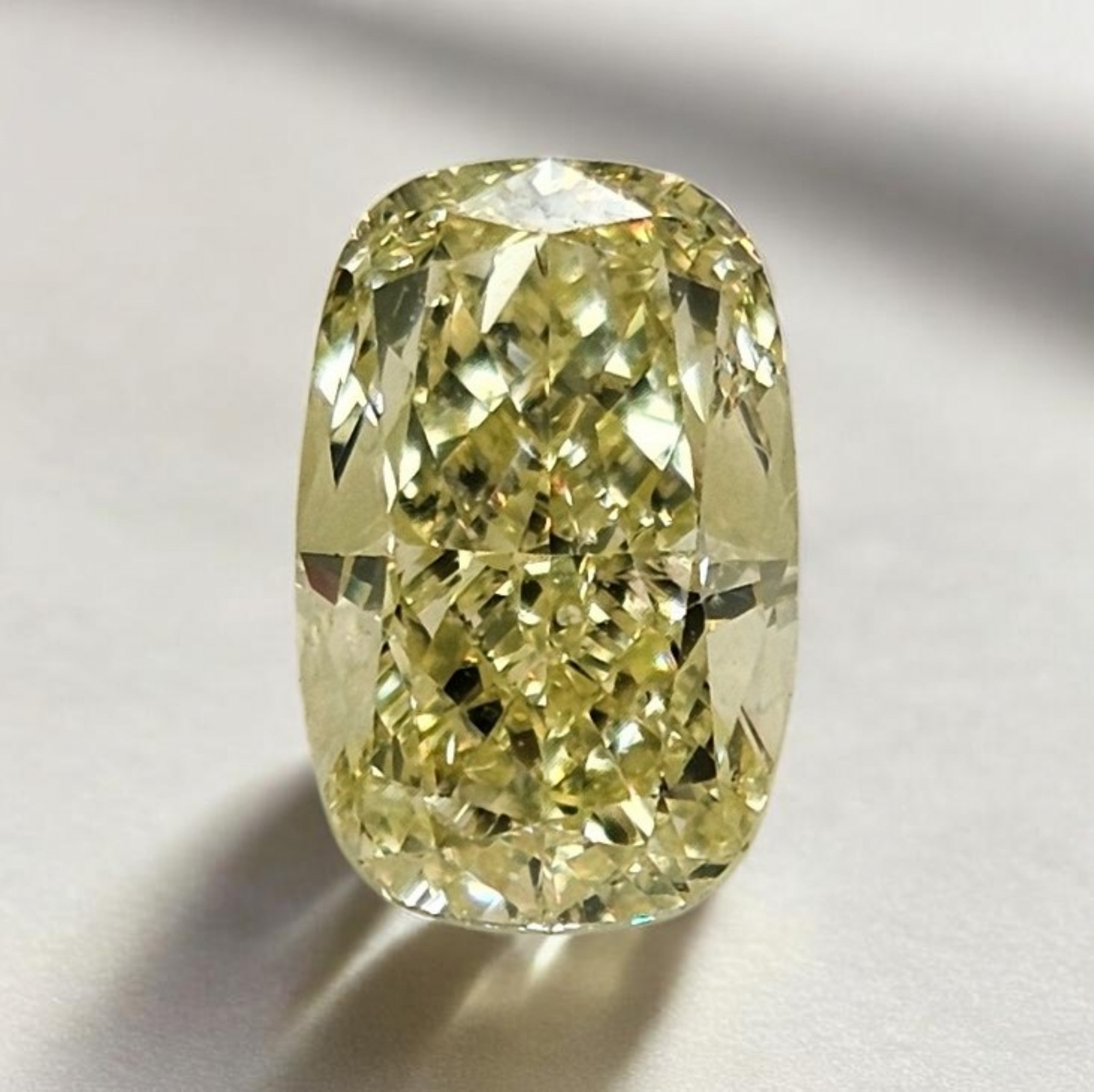 2.06 Carat Fancy Yellow Elongated Cushion Cut Diamond