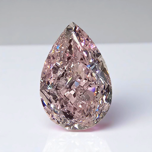 1.00ct Light Pink Pear Cut Diamond