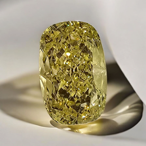 2.06ct Fancy Yellow Elongated Cushion Cut Diamond