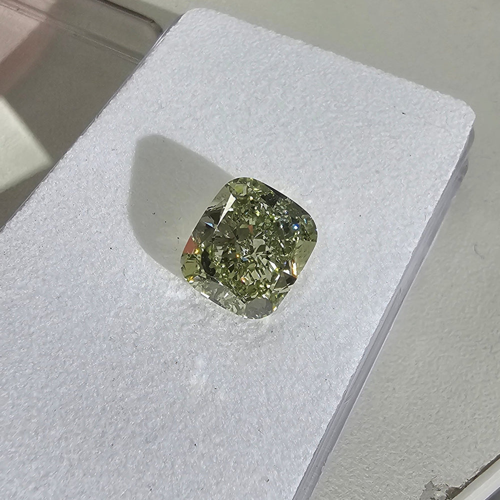 6.08ct Fancy Yellow Cushion loose stone — color diamond specialists Rare Colors by Namdar