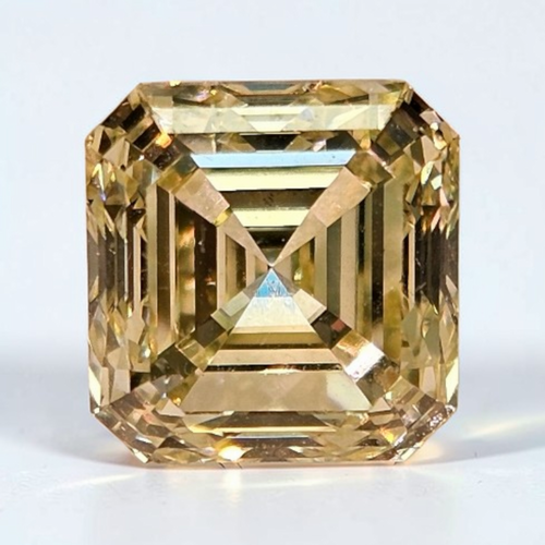 3 Carat Light Yellow Asscher Cut Diamond