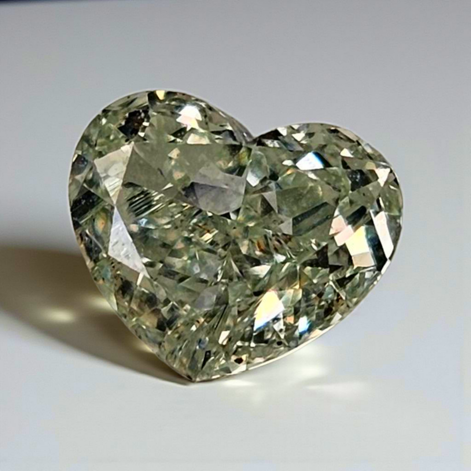 Natural 0.70ct Light Green Heart diamond loose stone — Rare Colors by Namdar NYC