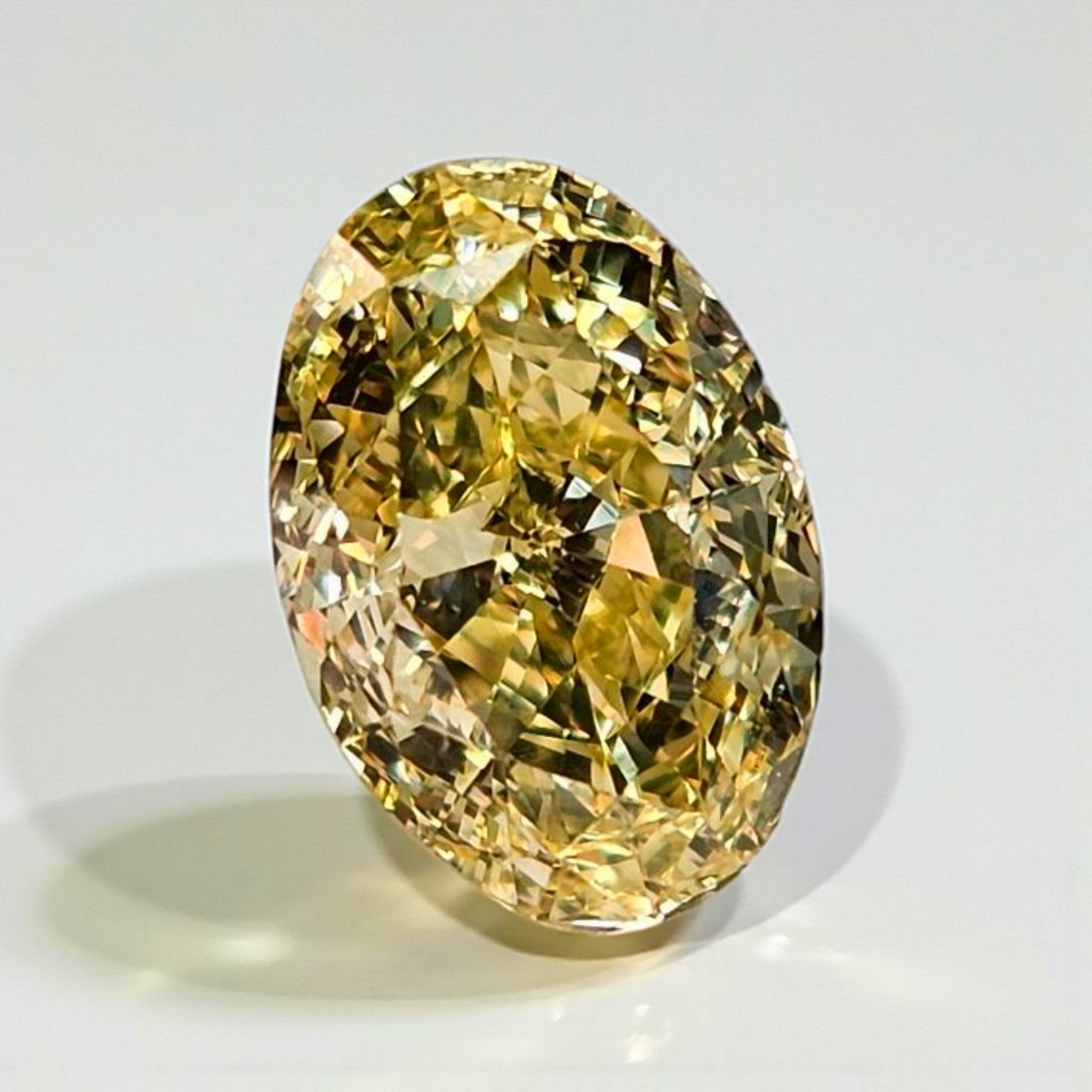 GIA 1.50ct Fancy Intense Yellow Oval diamond loose stone at Rare Colors by Namdar, 5th Avenue New York