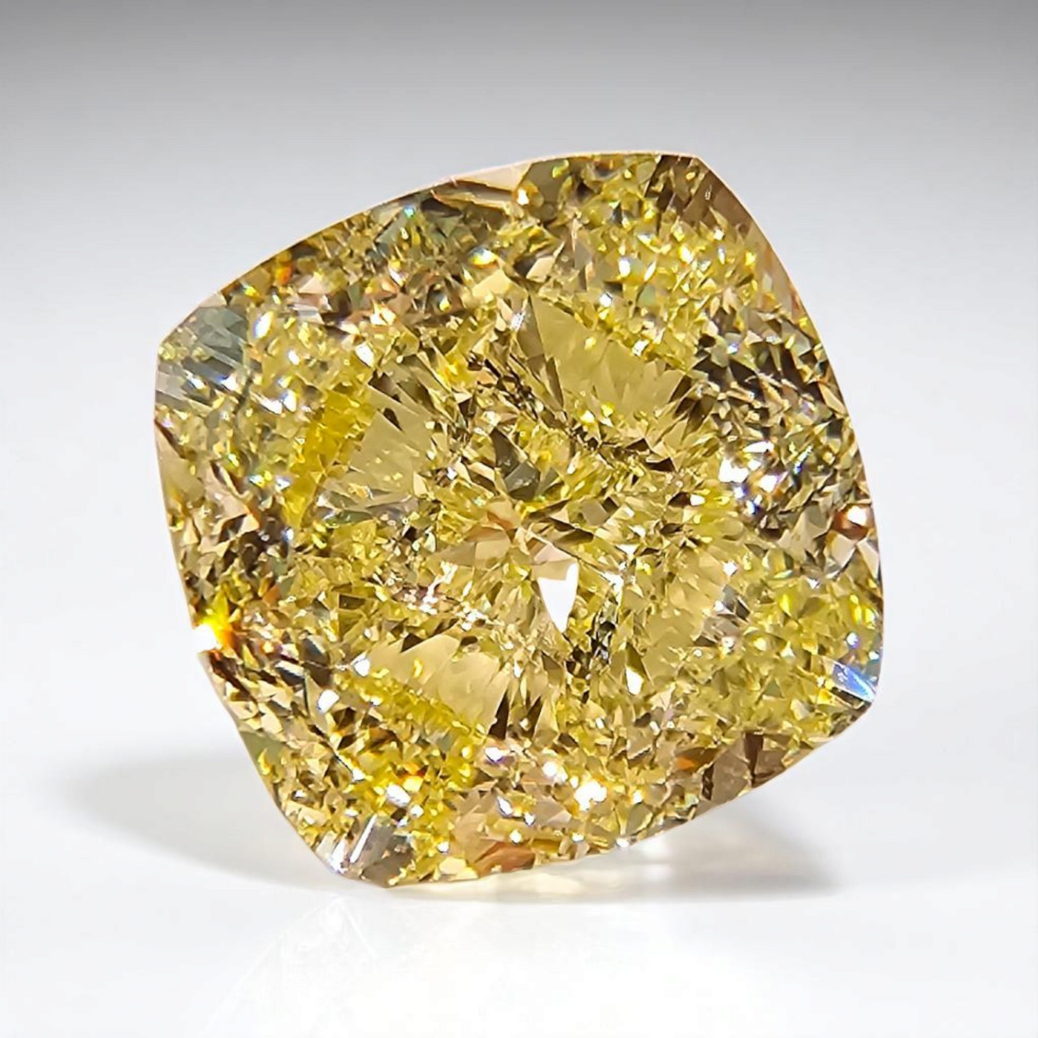 5.01ct Fancy Yellow Cushion diamond loose stone by Rare Colors by Namdar, New York City