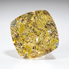 5.01ct Fancy Yellow Cushion Cut Diamond