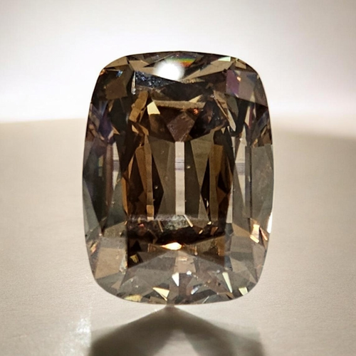 5 Carat Old Mine Cushion Cut Champagne Diamond