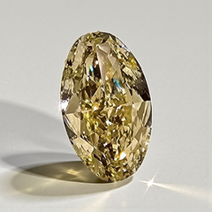 4.01 Carat Fancy Yellow Oval Cut Diamond