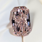 1.59ct Fancy Light Orangy Pink Elongated Radiant Cut Diamond