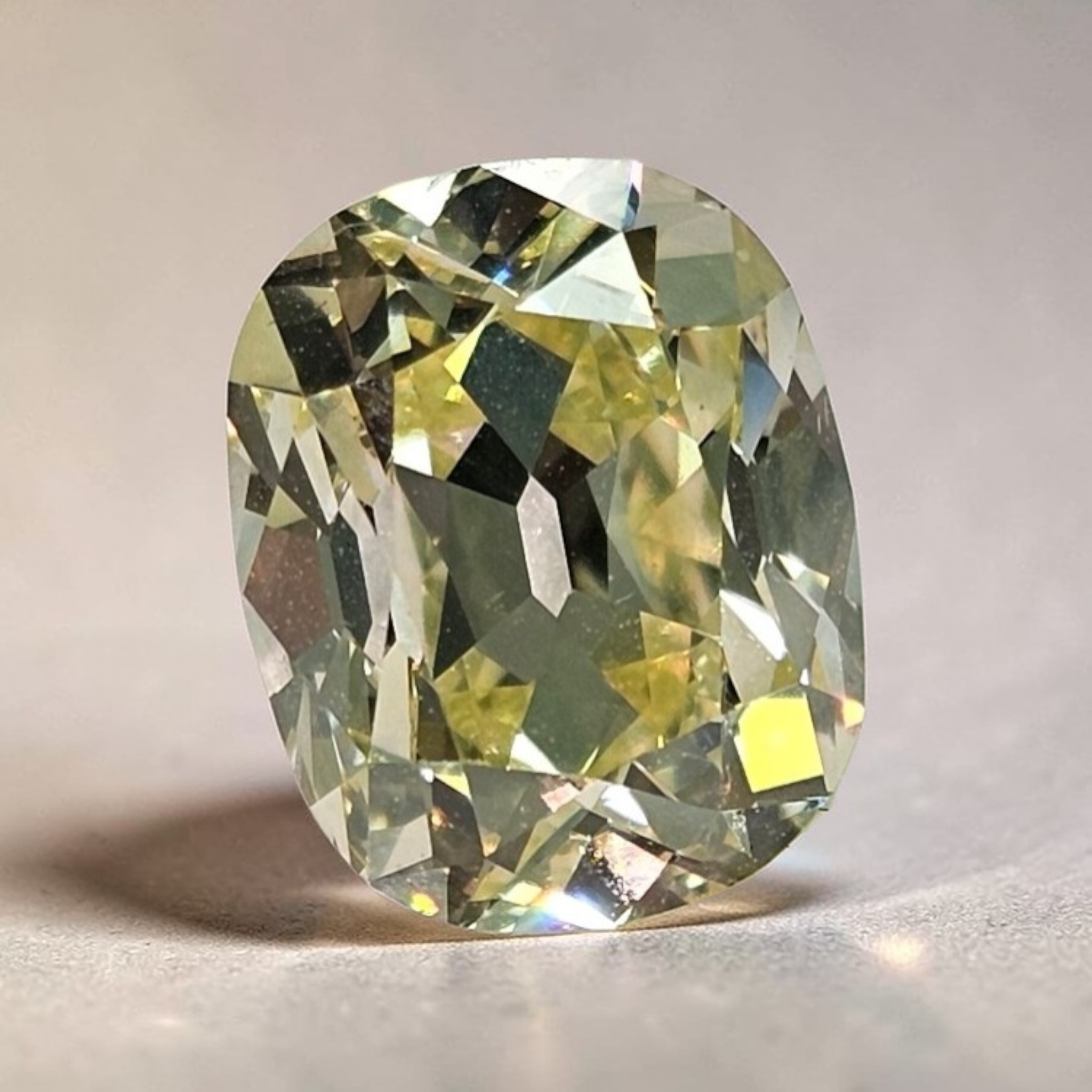 2.7ct Light Yellow Old Mine loose stone — color diamond specialists Rare Colors by Namdar